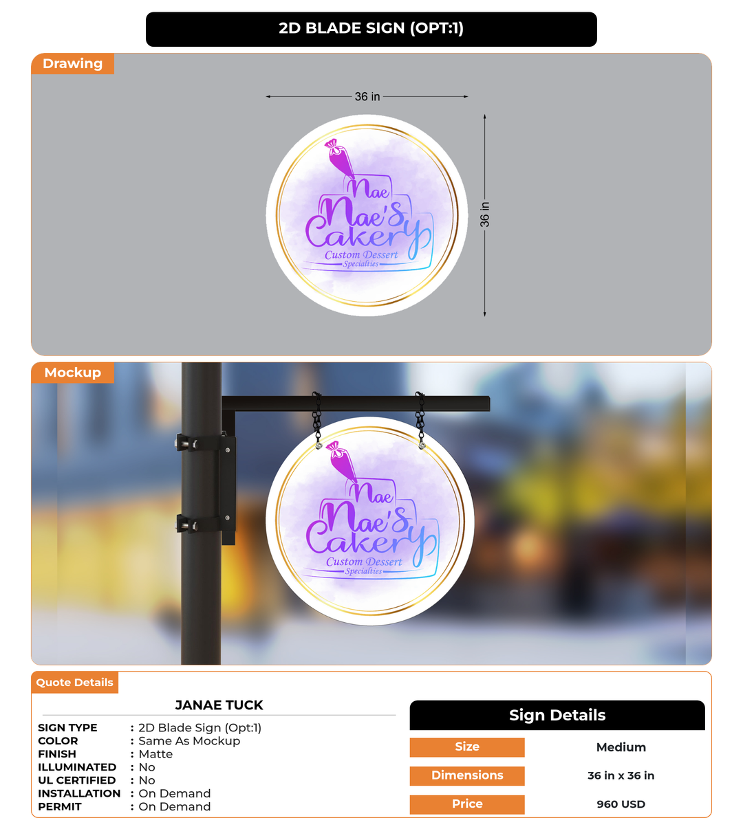 CUSTOM MOCKUP SIGN FOR Janae Tuck