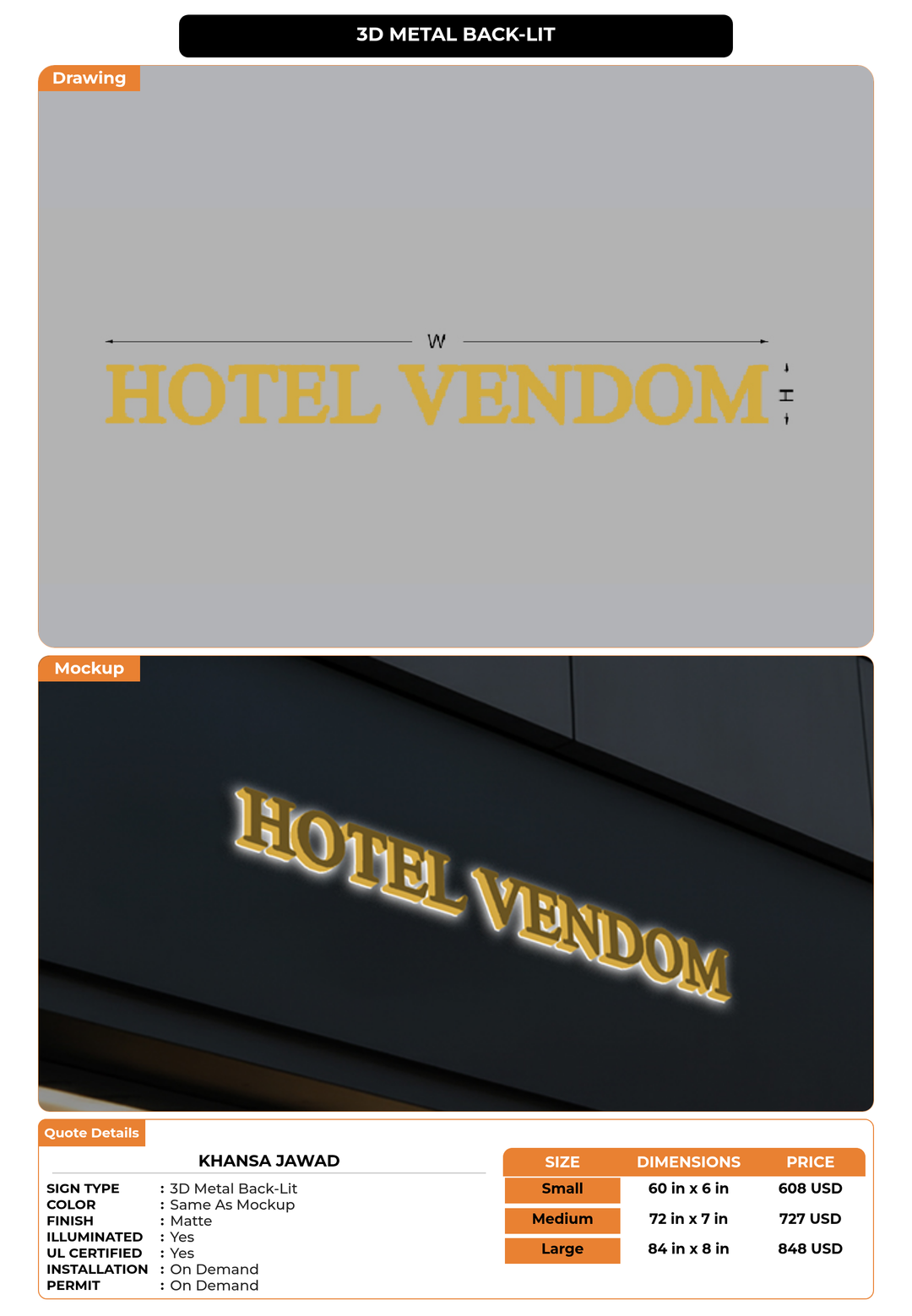 CUSTOM MOCKUP SIGN FOR Khansa Jawad