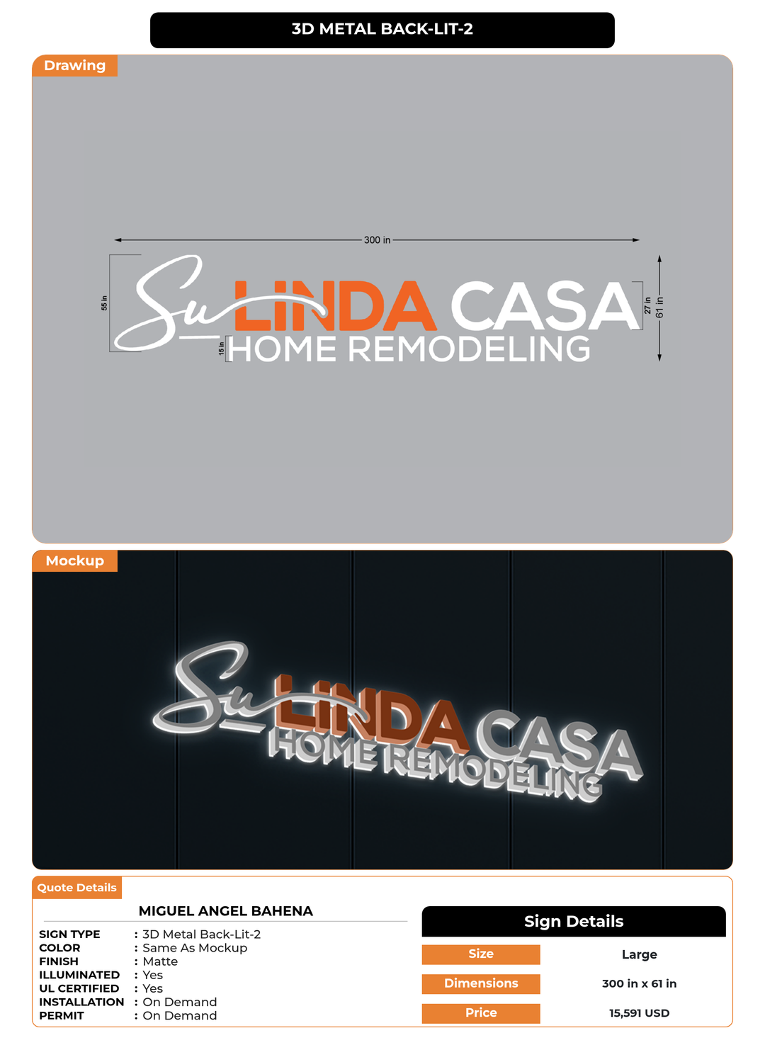 CUSTOM MOCKUP SIGN FOR miguel angel bahena