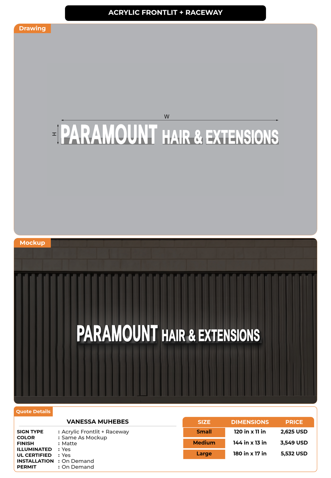 CUSTOM MOCKUP SIGN FOR Vanessa muhebes