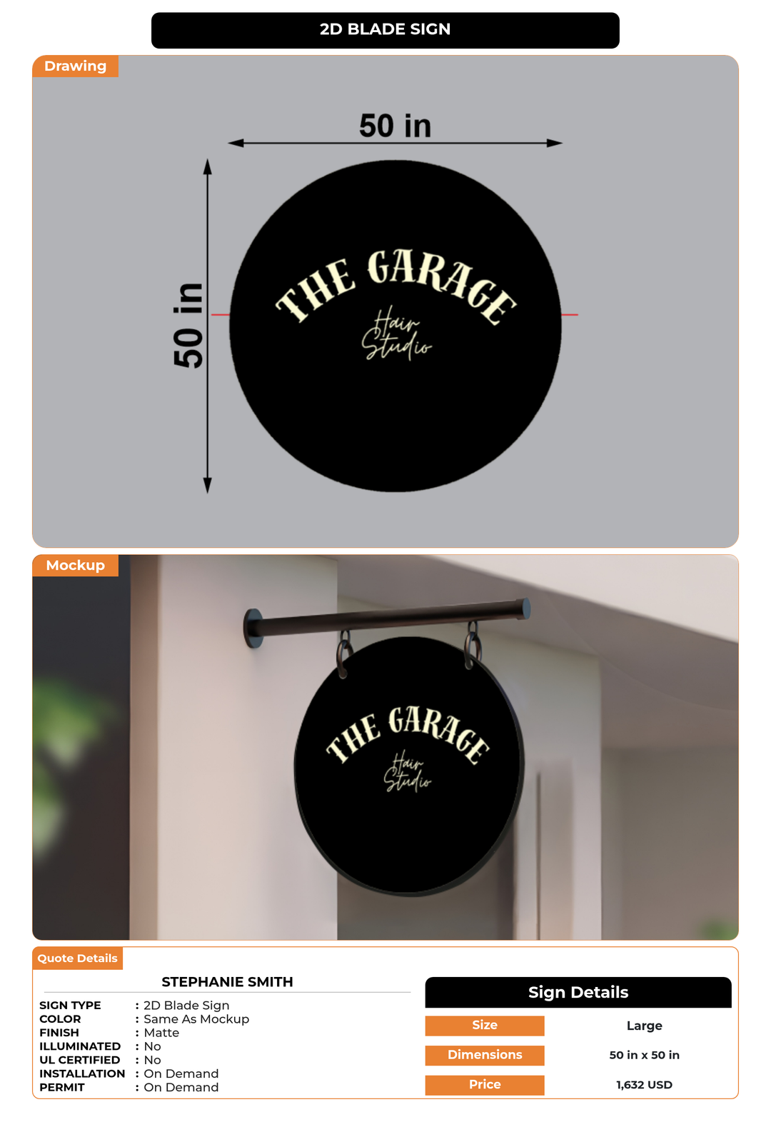 CUSTOM MOCKUP SIGN FOR Stephanie smith