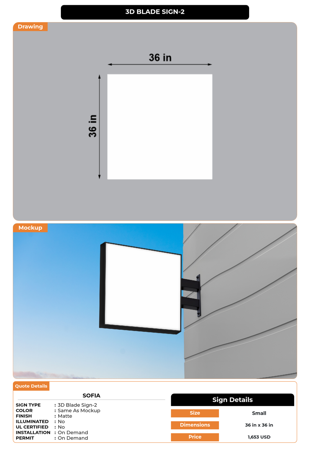 CUSTOM MOCKUP SIGN FOR Sofia