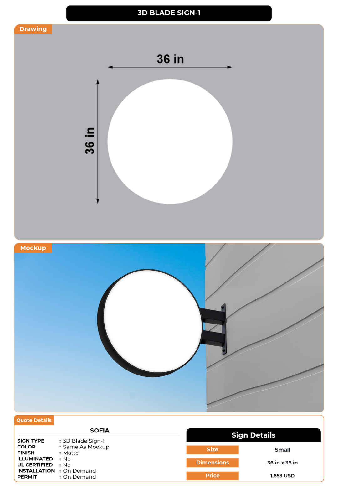 CUSTOM MOCKUP SIGN FOR Sofia