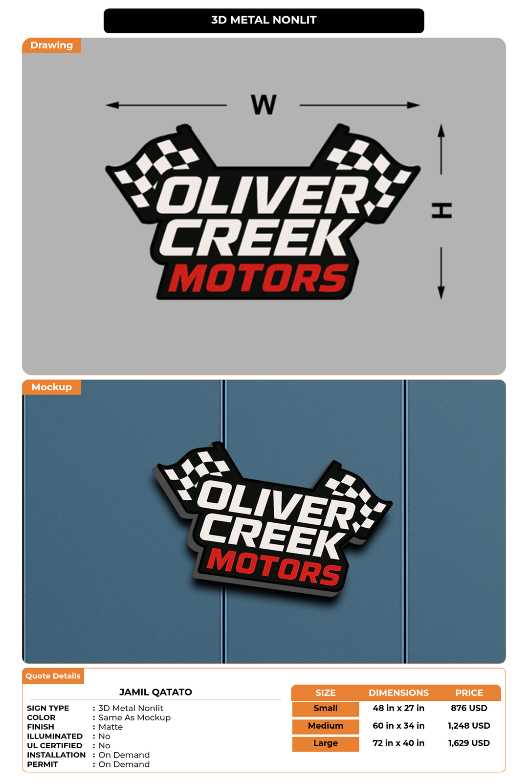 CUSTOM MOCKUP SIGN FOR Jamil Qatato