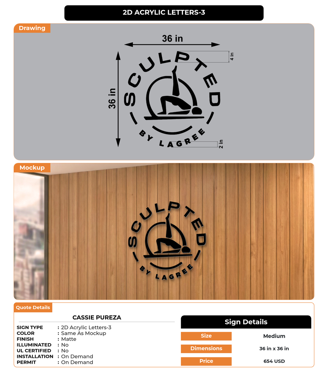 CUSTOM MOCKUP SIGN FOR Cassie Pureza