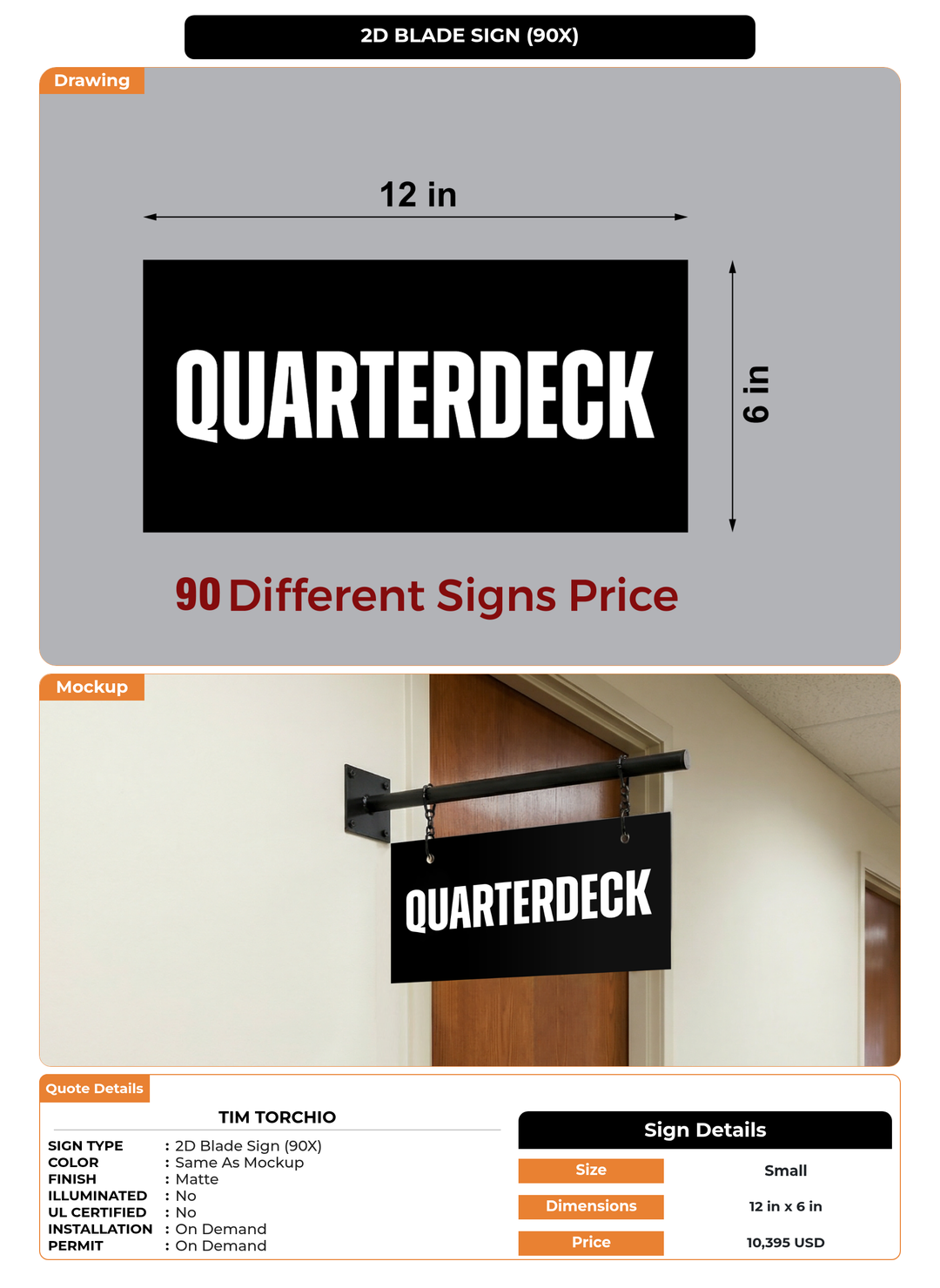 CUSTOM MOCKUP SIGN FOR Tim Torchio
