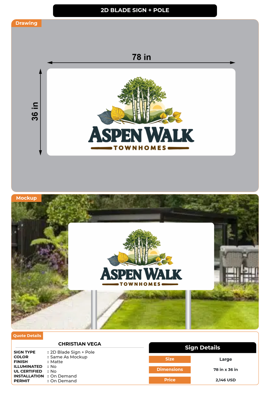 CUSTOM MOCKUP SIGN FOR Christian Vega