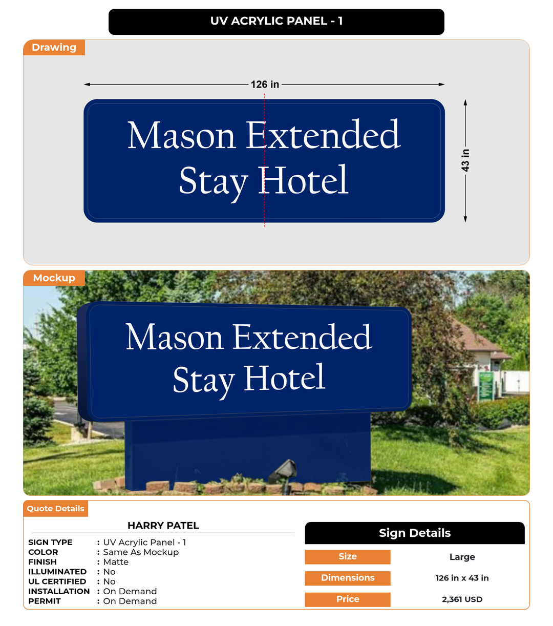 CUSTOM MOCKUP SIGN FOR Harry Patel