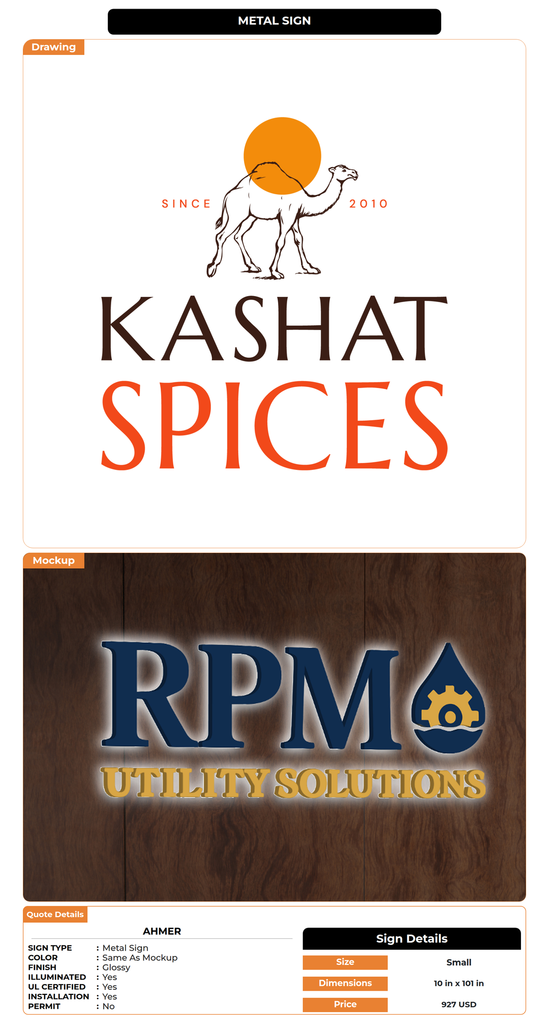 CUSTOM MOCKUP SIGN FOR Ahmer