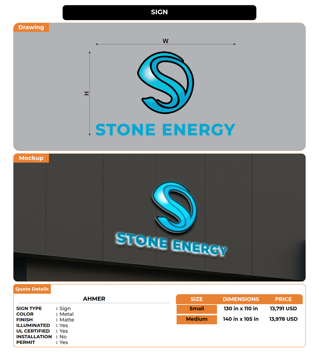 CUSTOM MOCKUP SIGN FOR Ahmer
