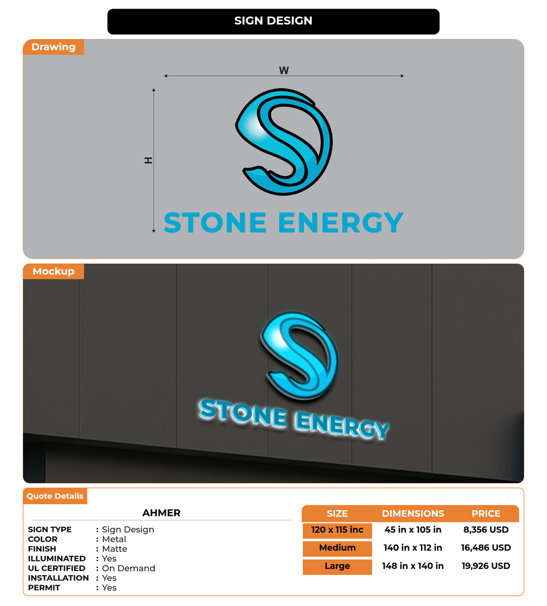 CUSTOM MOCKUP SIGN FOR Ahmer