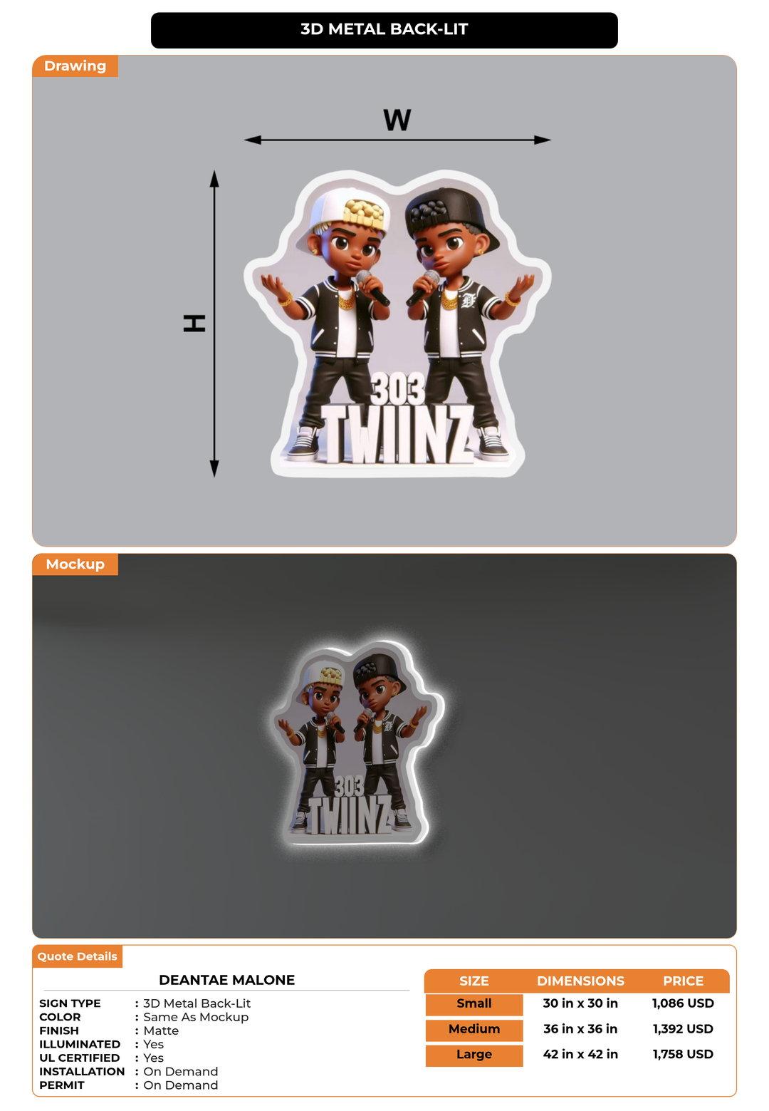 CUSTOM MOCKUP SIGN FOR Deantae Malone