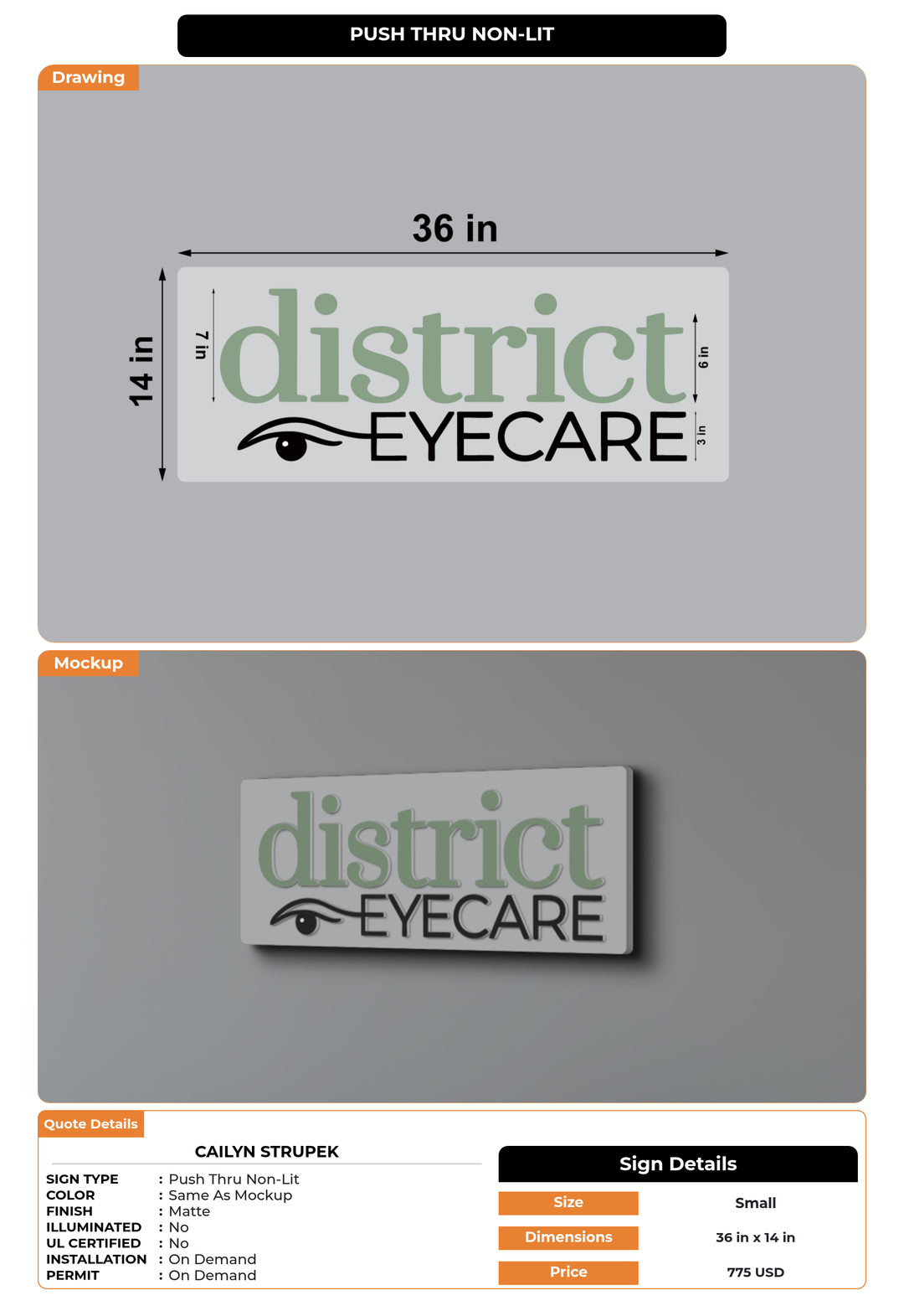 CUSTOM MOCKUP SIGN FOR Cailyn Strupek