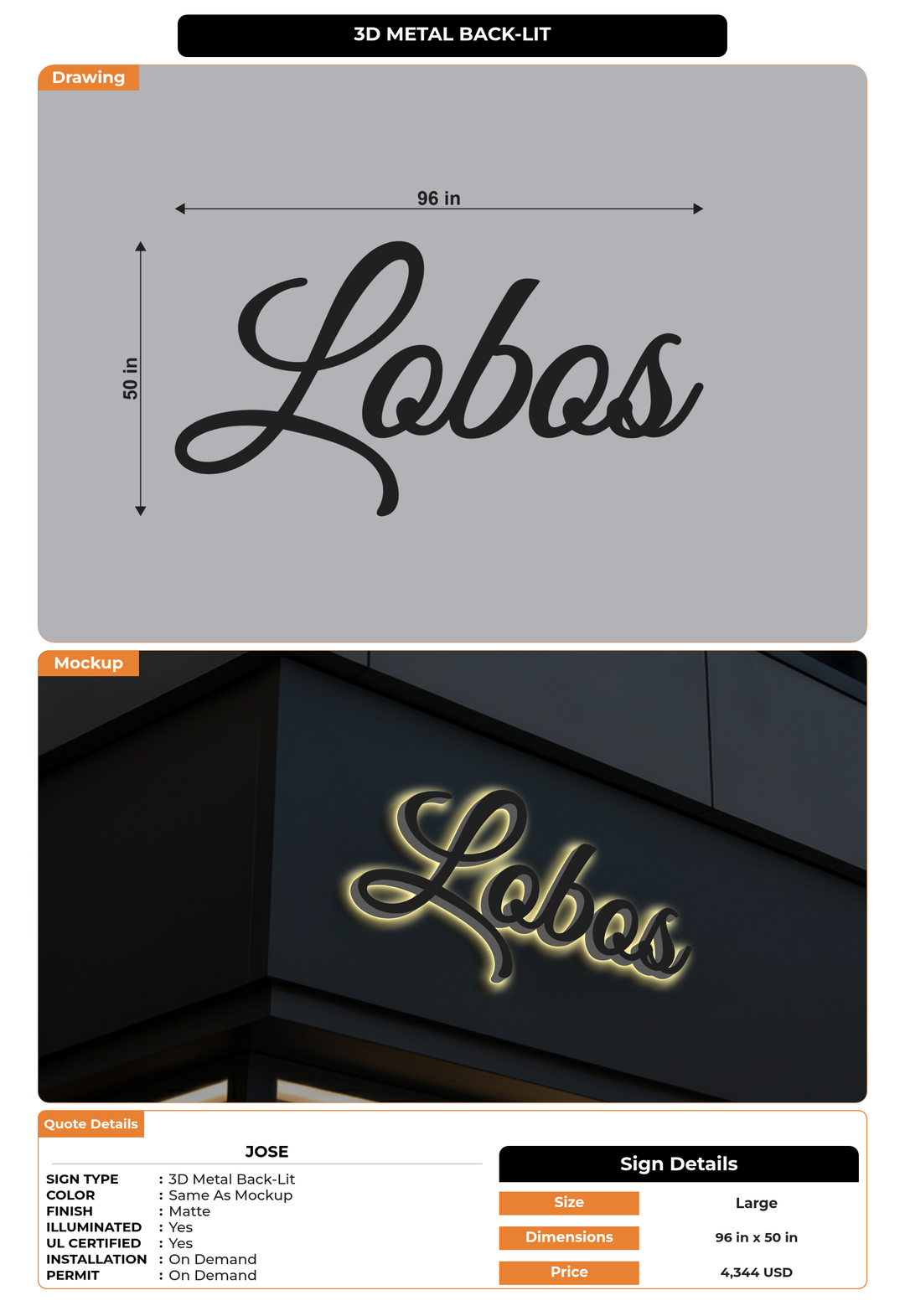 CUSTOM MOCKUP SIGN FOR Jose