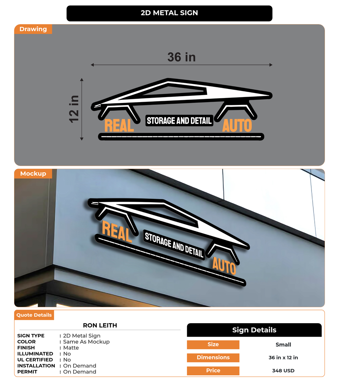 CUSTOM MOCKUP SIGN FOR Ron Leith