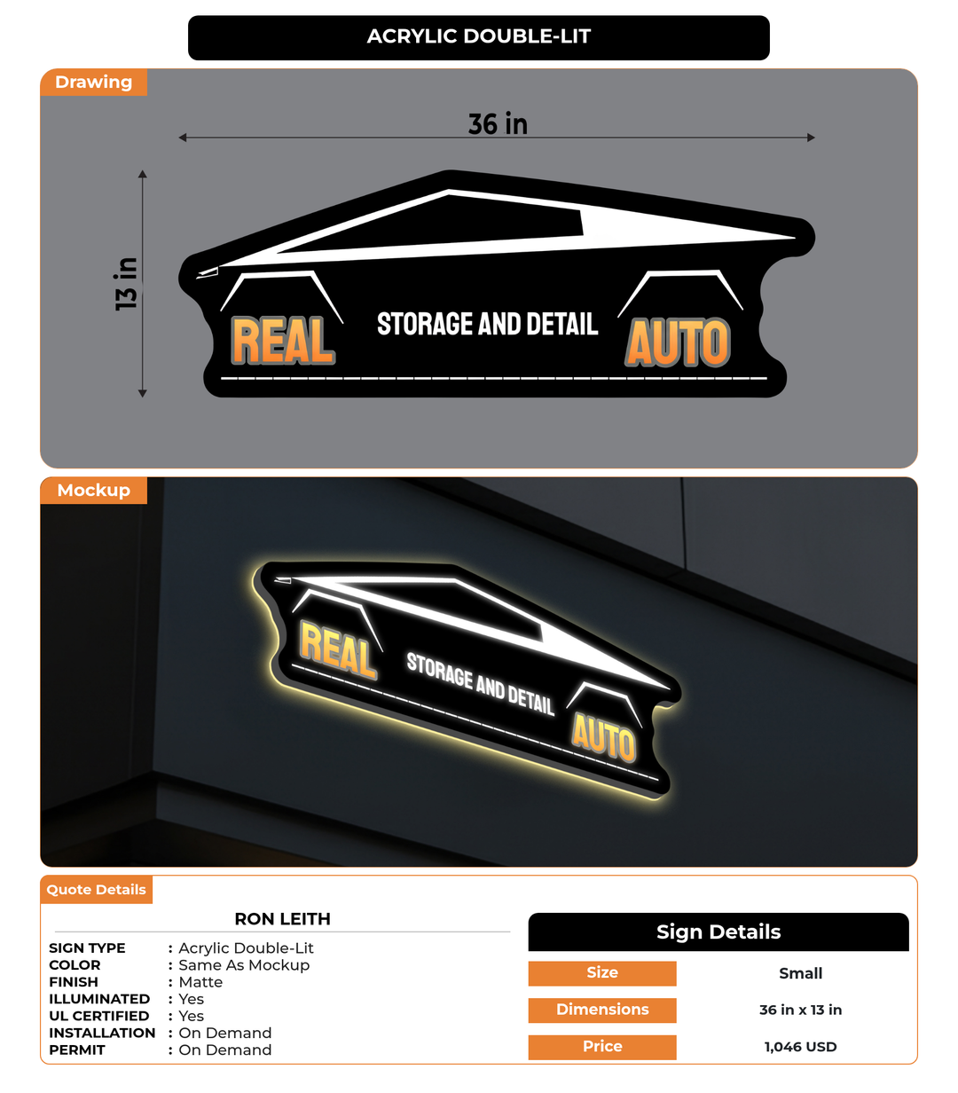 CUSTOM MOCKUP SIGN FOR Ron Leith