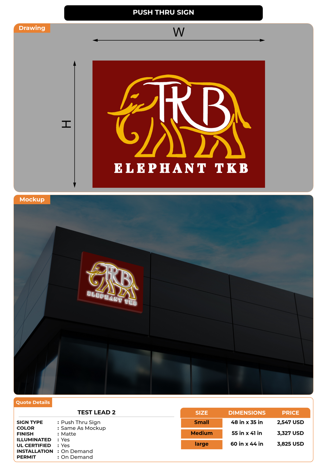 CUSTOM MOCKUP SIGN FOR test lead 2