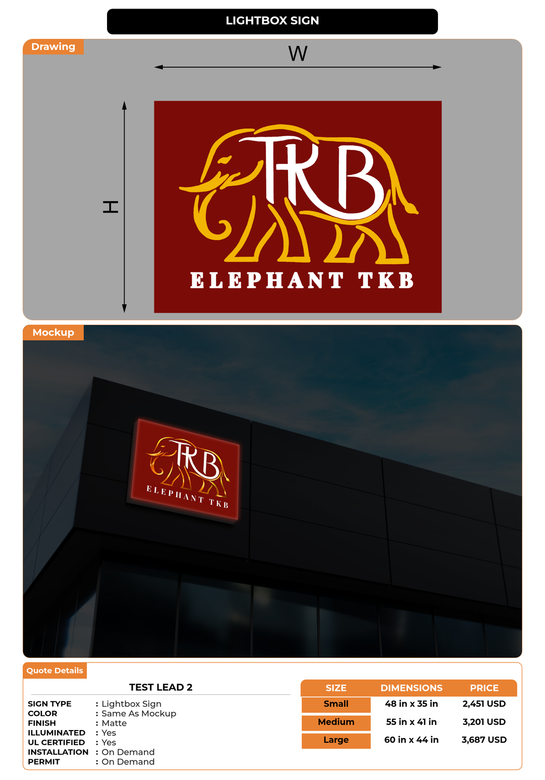 CUSTOM MOCKUP SIGN FOR test lead 2