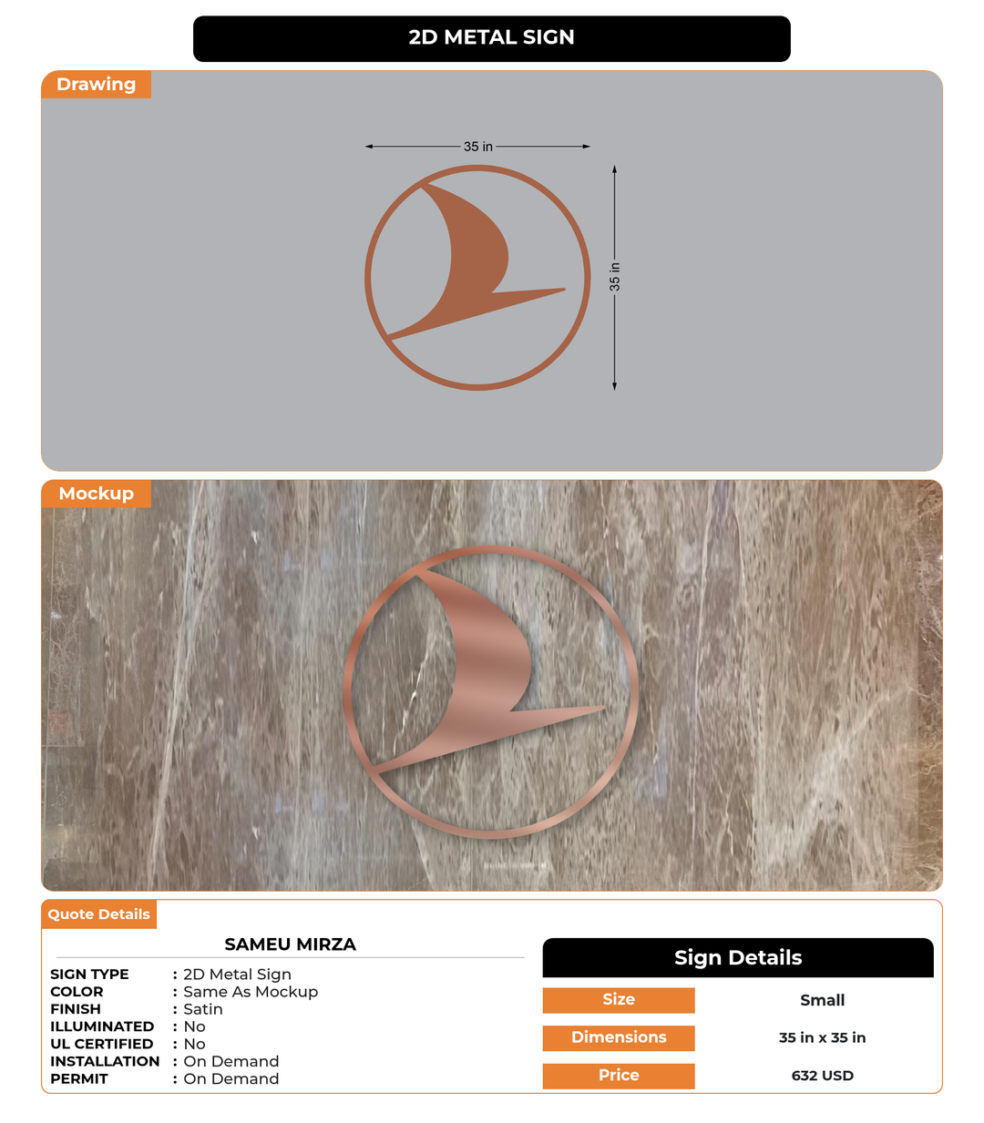 CUSTOM MOCKUP SIGN FOR Sameu Mirza