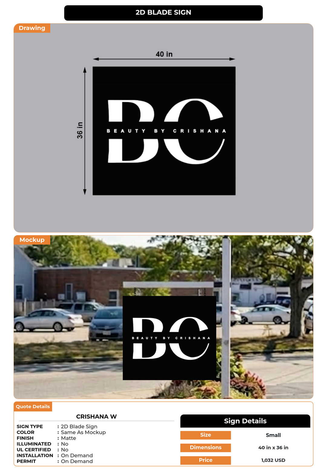 CUSTOM MOCKUP SIGN FOR Crishana W
