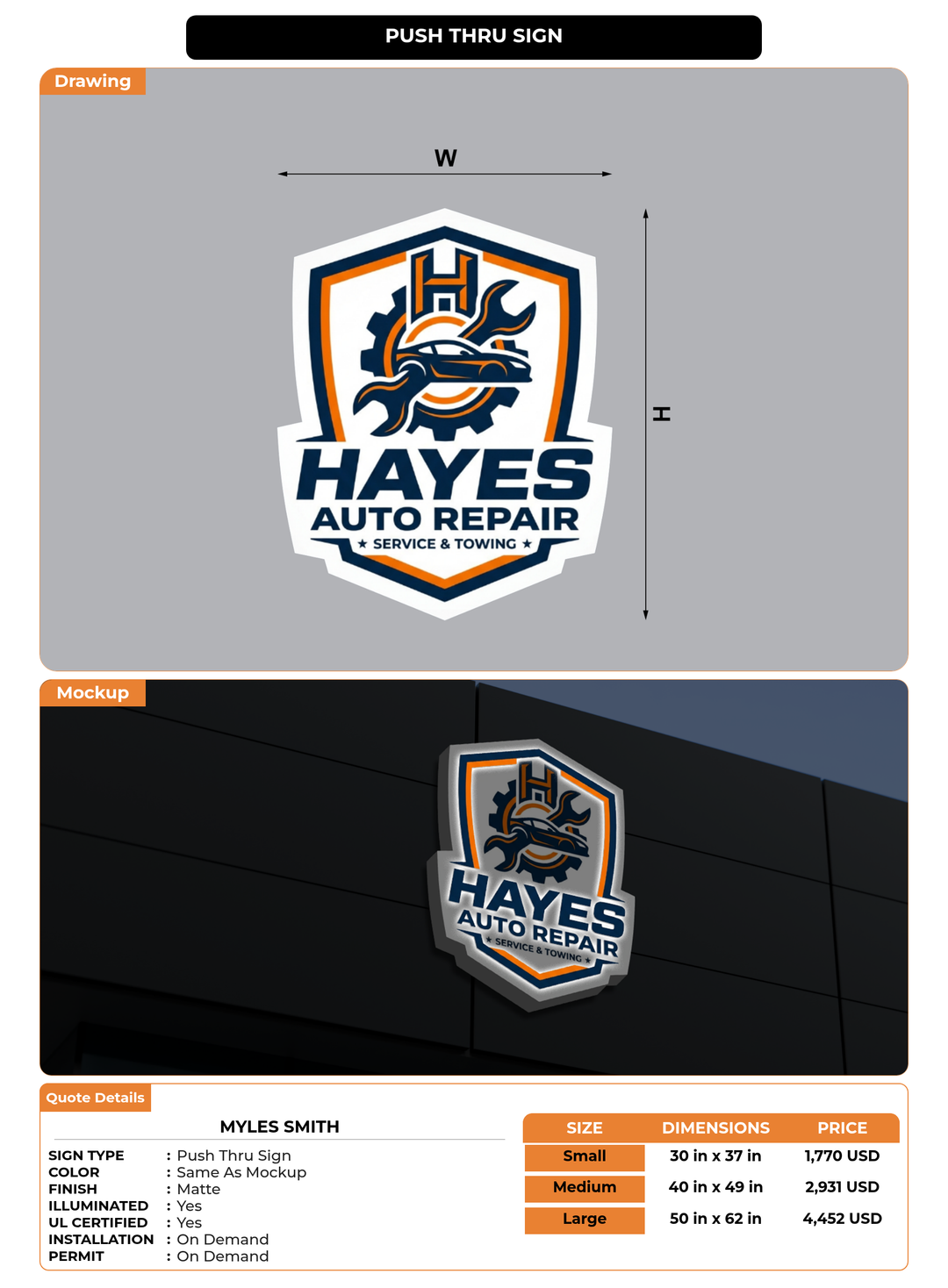 CUSTOM MOCKUP SIGN FOR Myles Smith