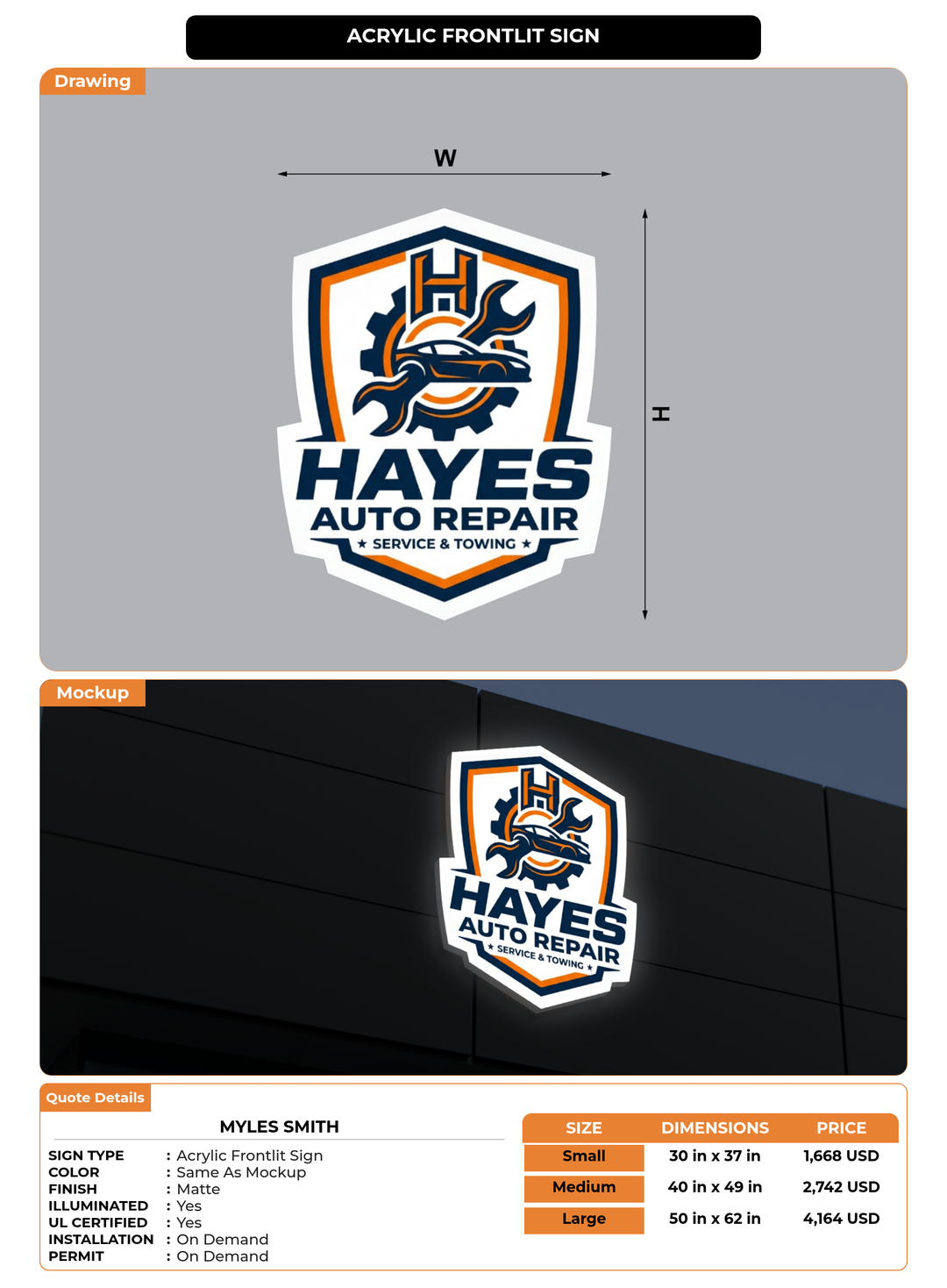 CUSTOM MOCKUP SIGN FOR Myles Smith
