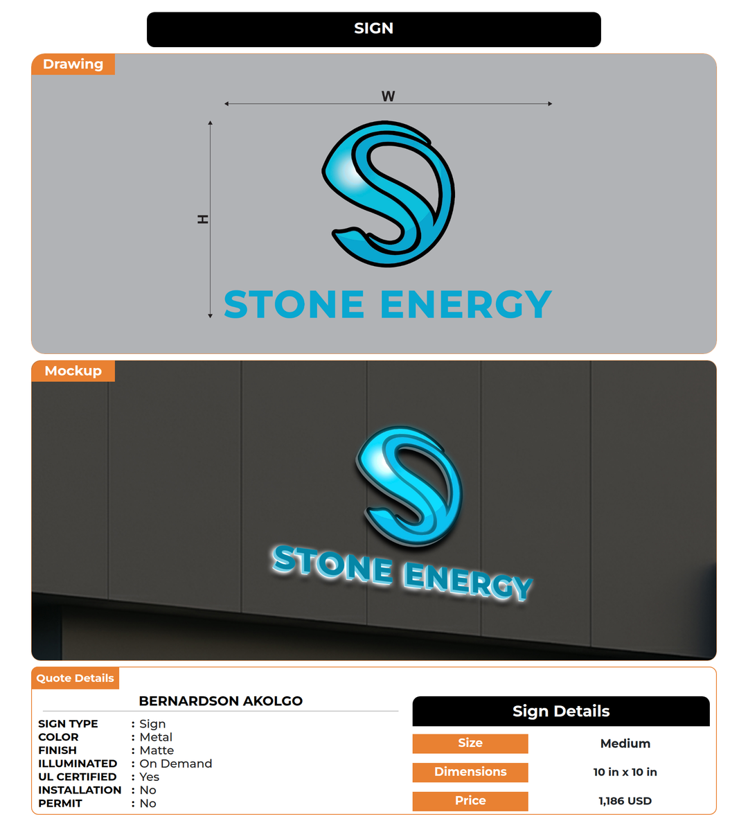 CUSTOM MOCKUP SIGN FOR Bernardson Akolgo