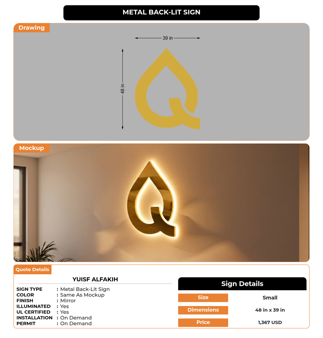 CUSTOM MOCKUP SIGN FOR Yuisf Alfakih
