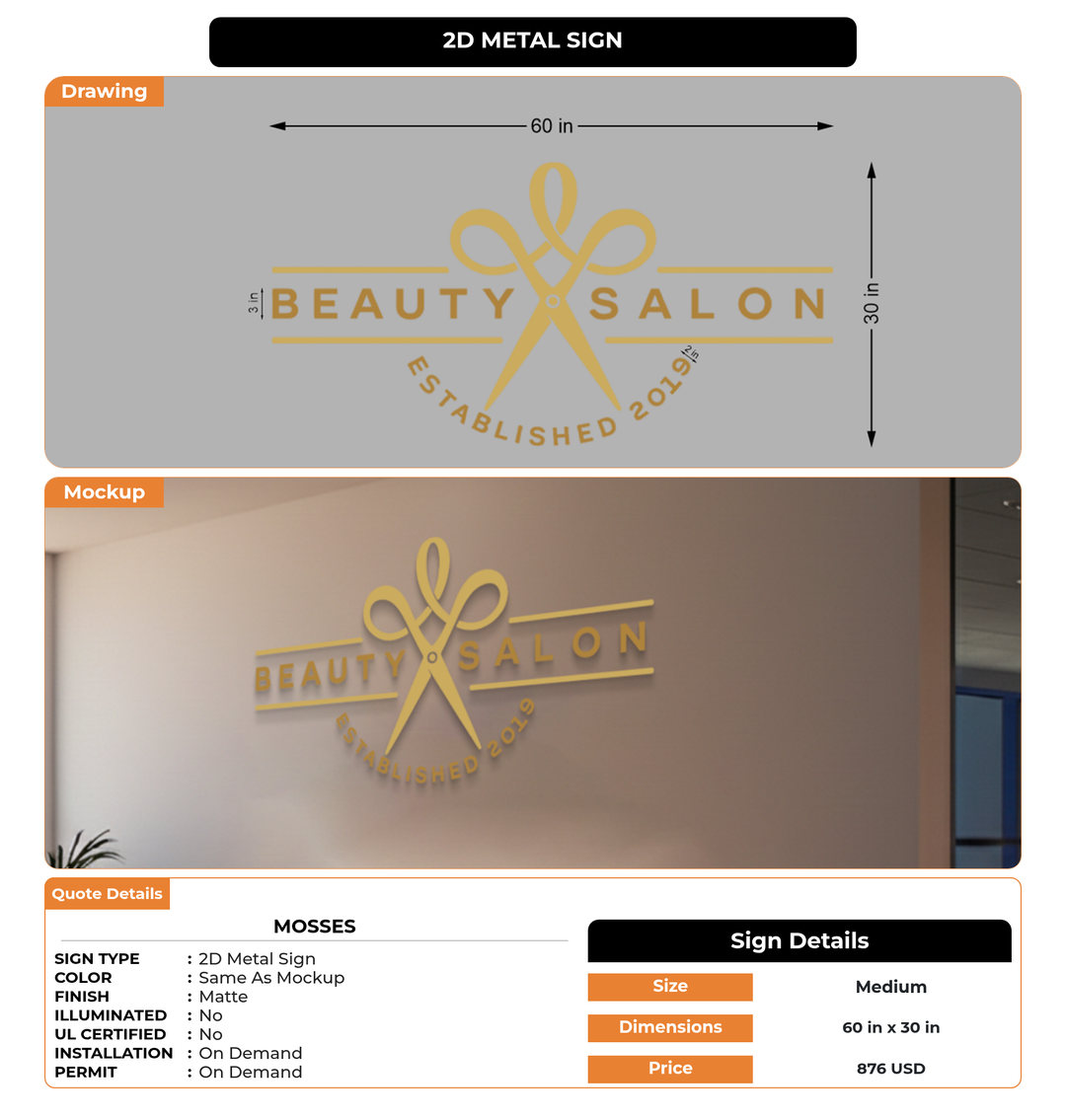 CUSTOM MOCKUP SIGN FOR Mosses