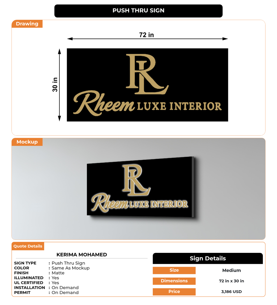 CUSTOM MOCKUP SIGN FOR Kerima mohamed