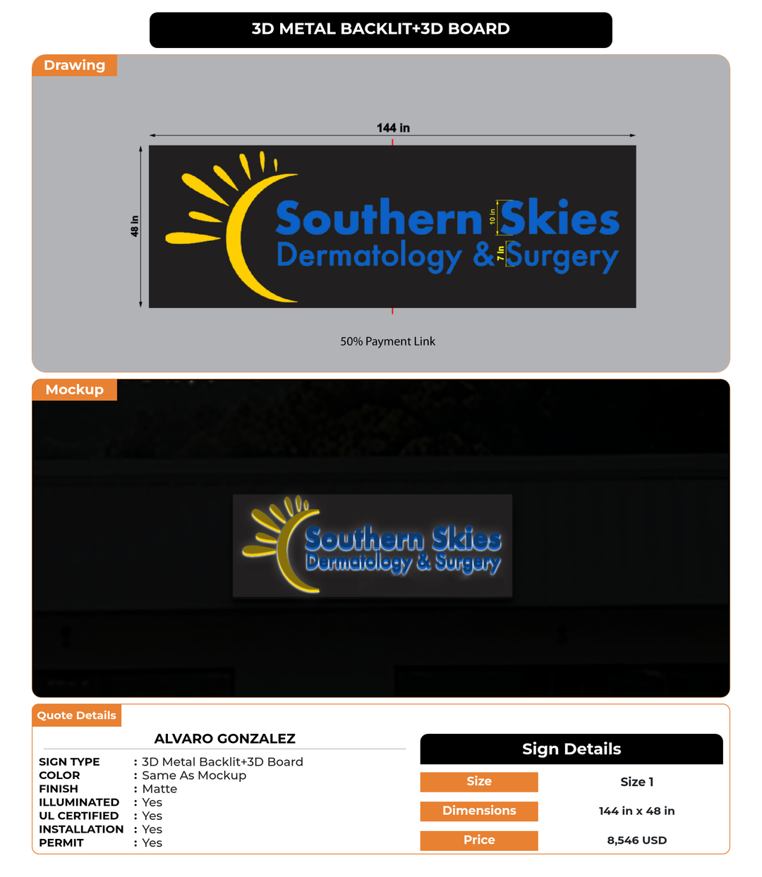 CUSTOM MOCKUP SIGN FOR Alvaro Gonzalez