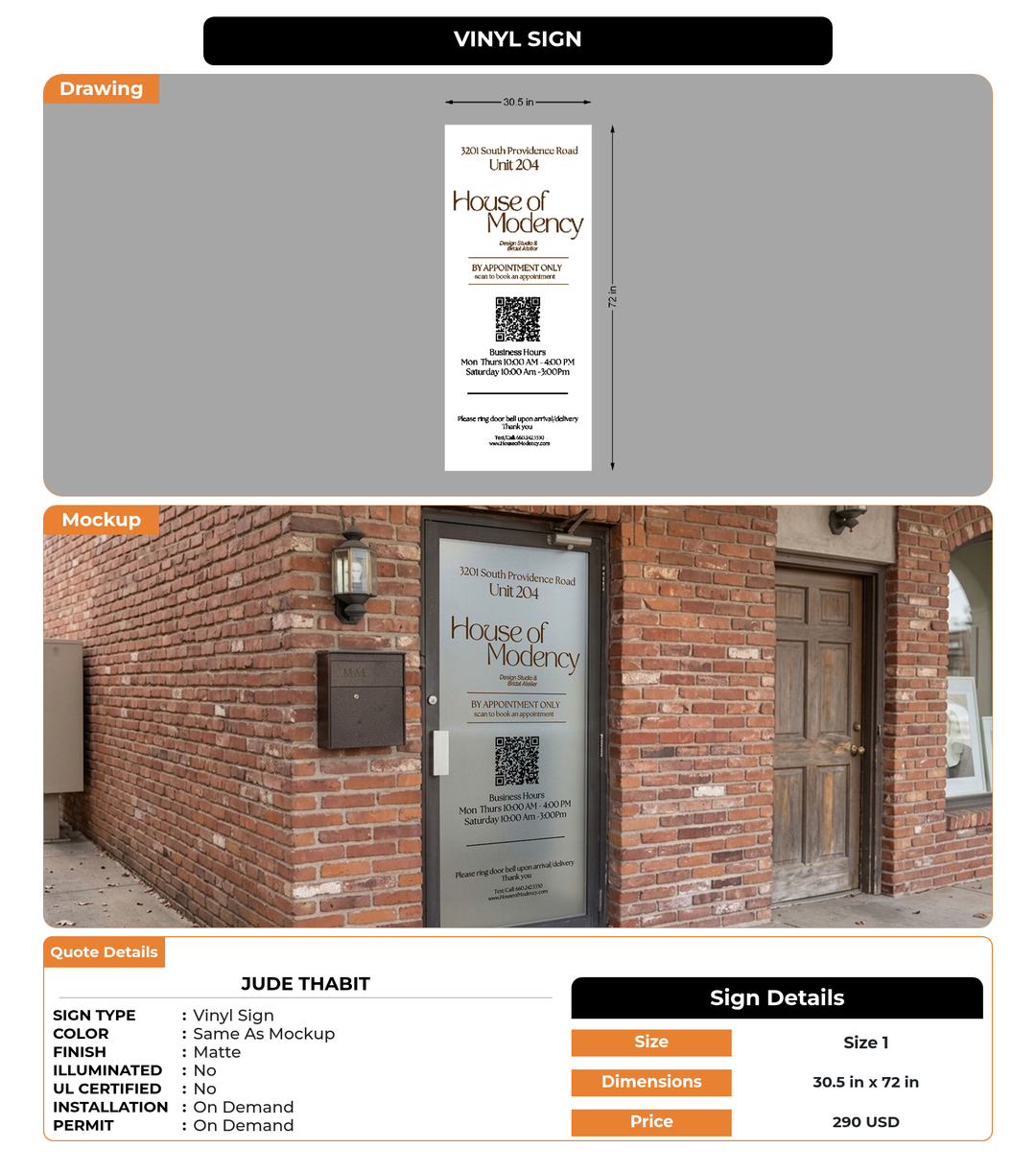 CUSTOM MOCKUP SIGN FOR Jude Thabit