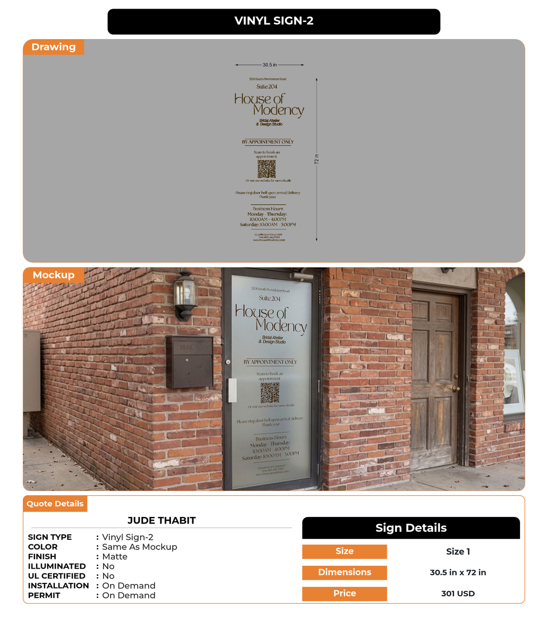 CUSTOM MOCKUP SIGN FOR Jude Thabit