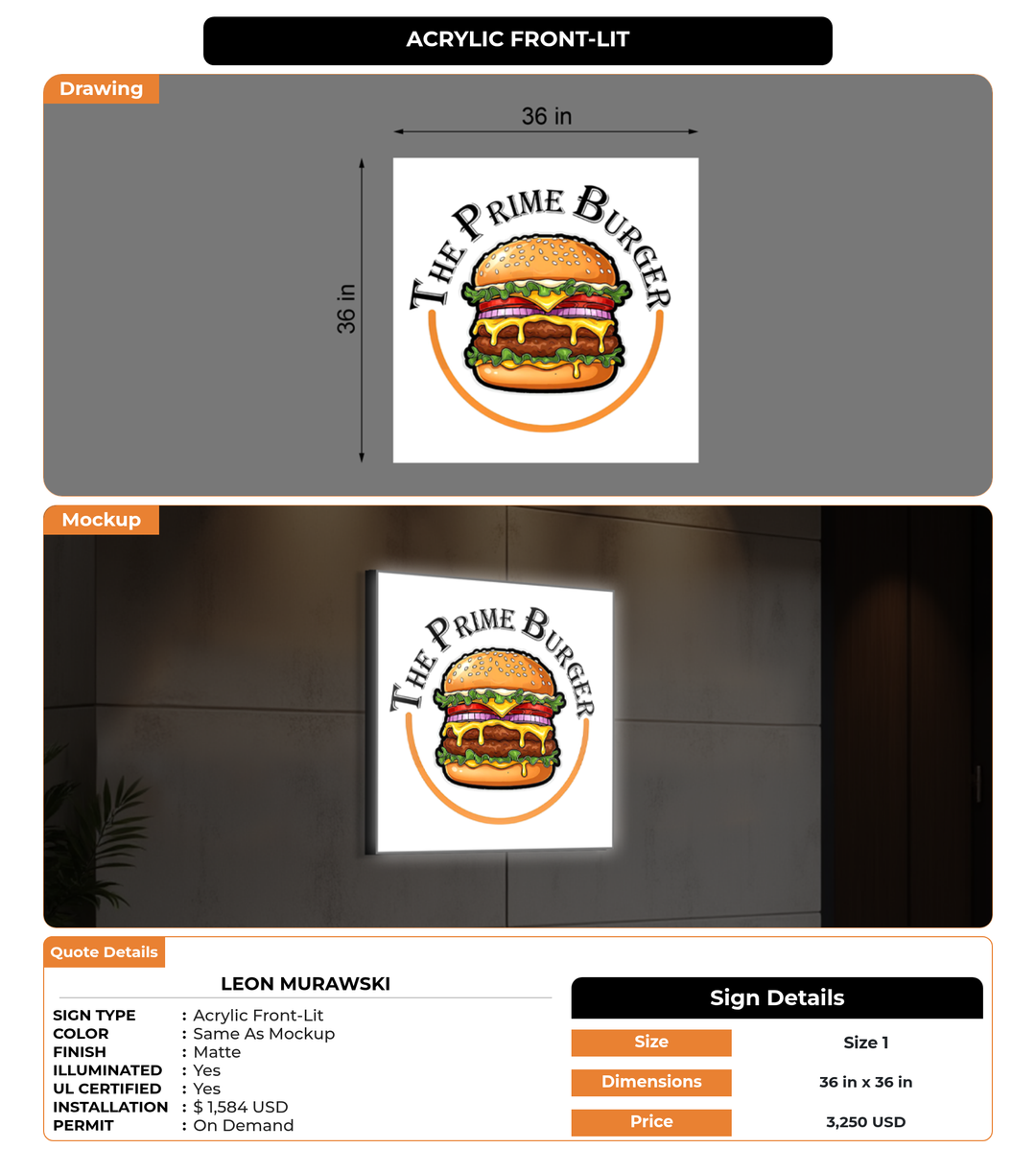 CUSTOM MOCKUP SIGN FOR Leon Murawski