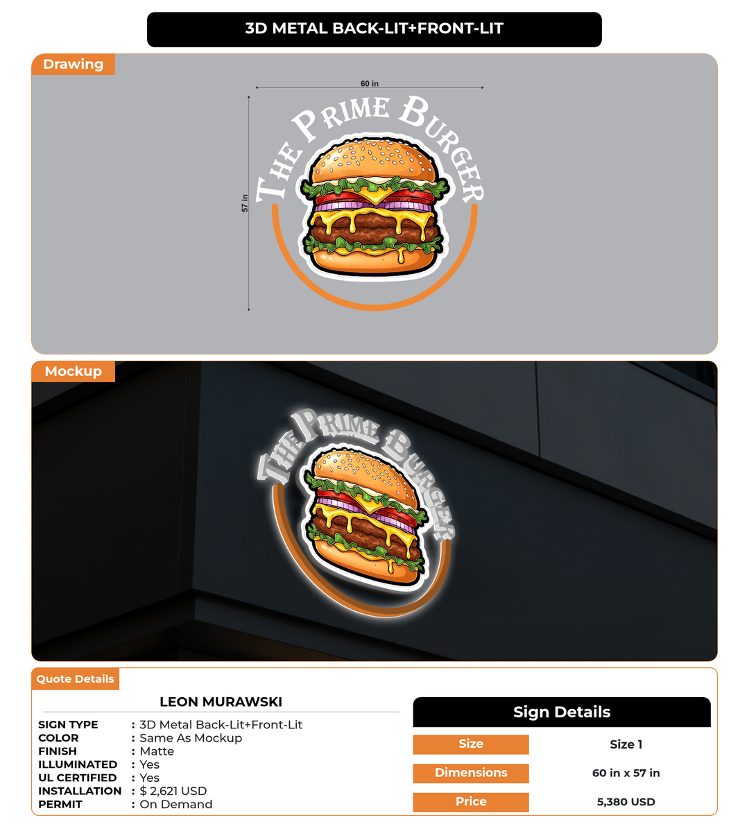 CUSTOM MOCKUP SIGN FOR Leon Murawski