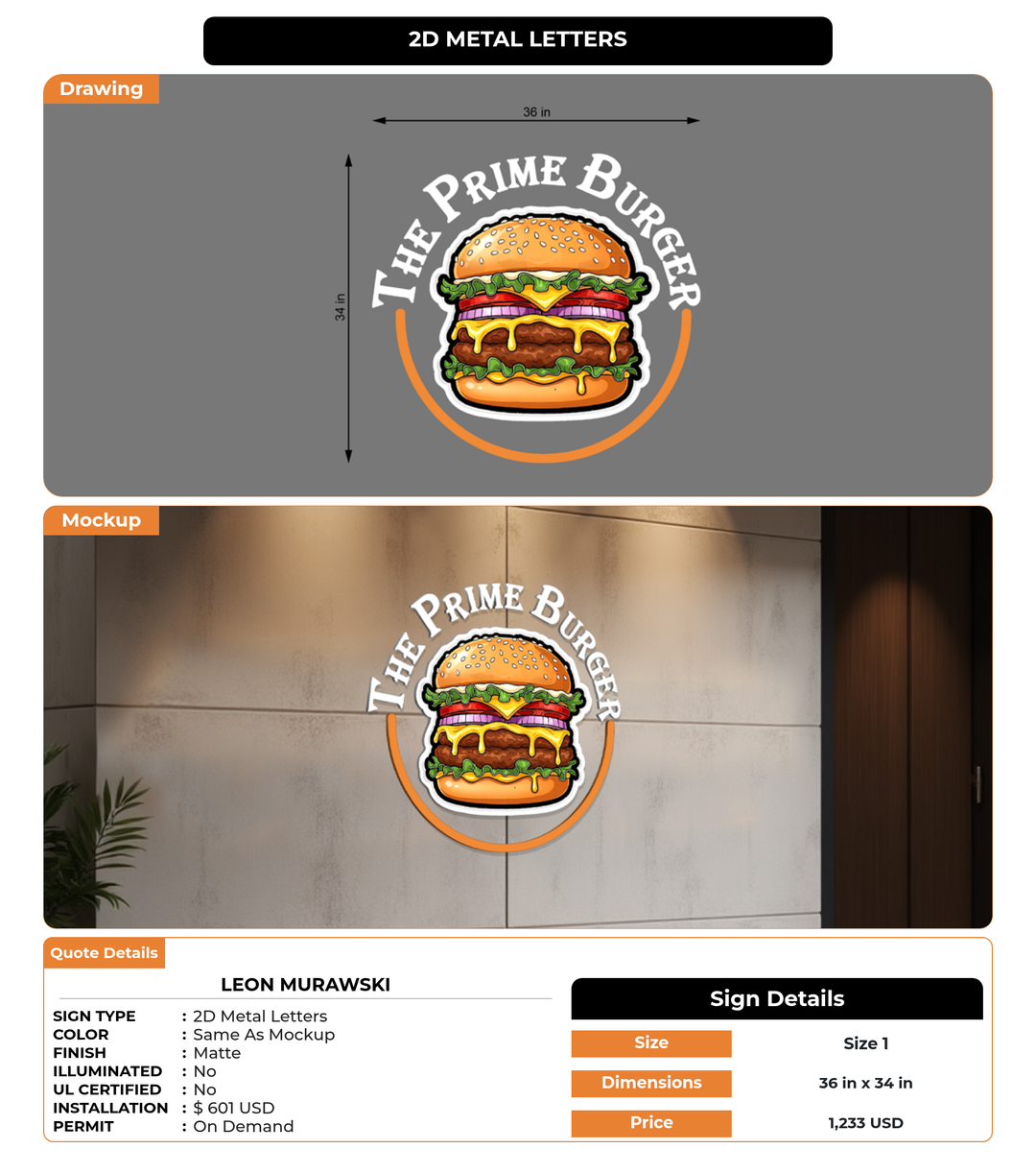 CUSTOM MOCKUP SIGN FOR Leon Murawski