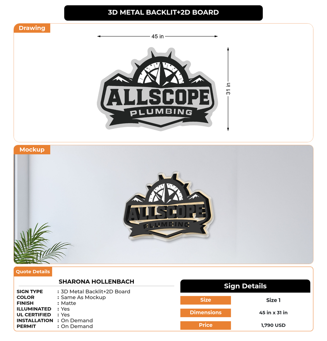 CUSTOM MOCKUP SIGN FOR Sharona Hollenbach