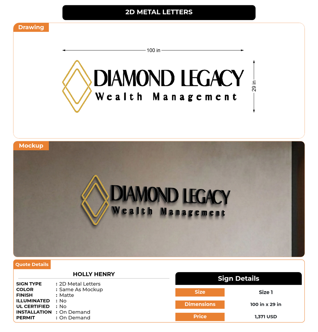 CUSTOM MOCKUP SIGN FOR Holly Henry