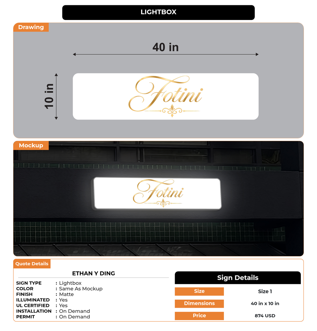 CUSTOM MOCKUP SIGN FOR Ethan Y Ding