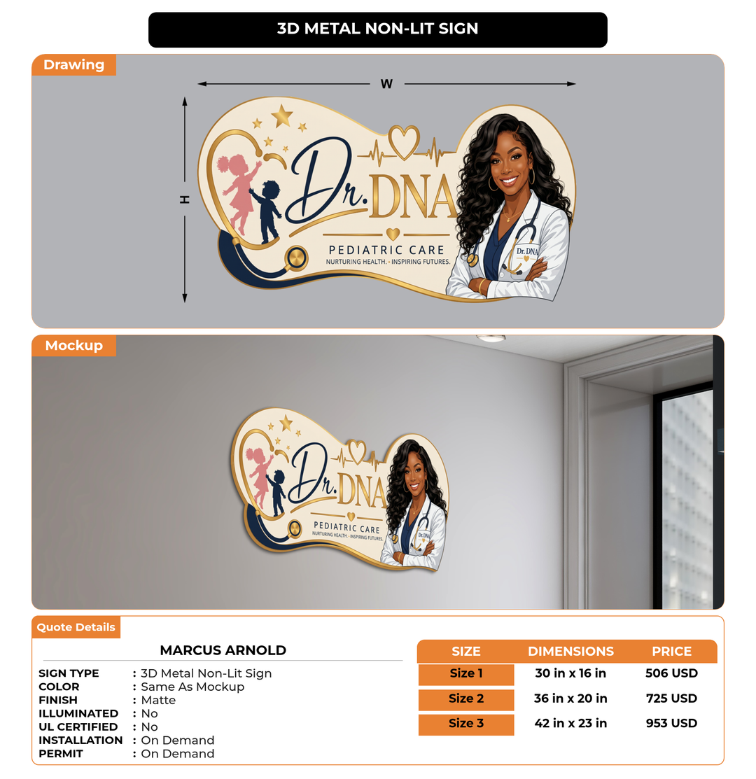 CUSTOM MOCKUP SIGN FOR MARCUS ARNOLD
