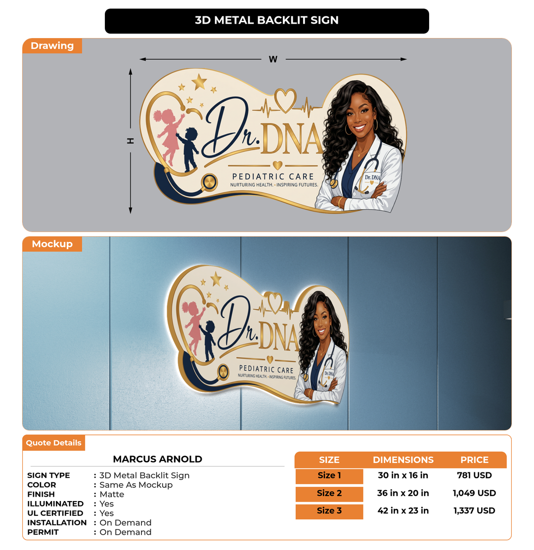 CUSTOM MOCKUP SIGN FOR MARCUS ARNOLD