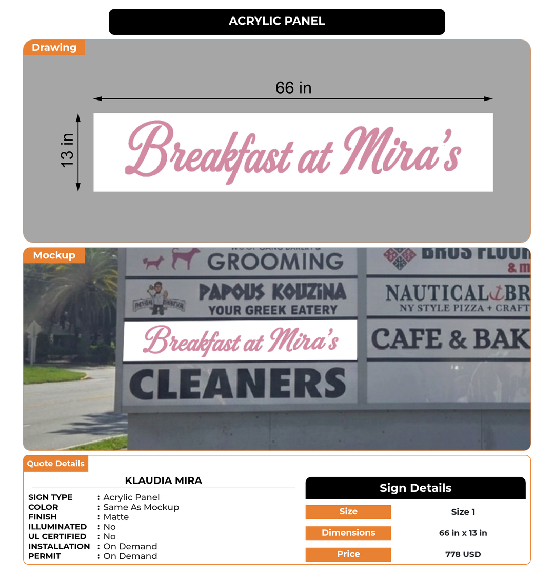 CUSTOM MOCKUP SIGN FOR Klaudia Mira