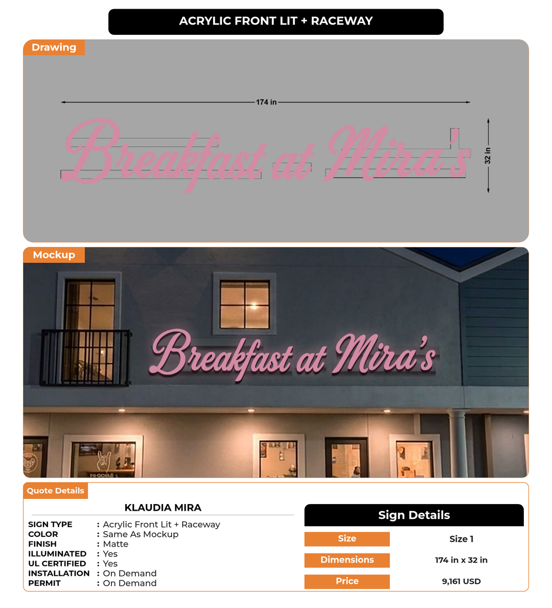 CUSTOM MOCKUP SIGN FOR Klaudia Mira
