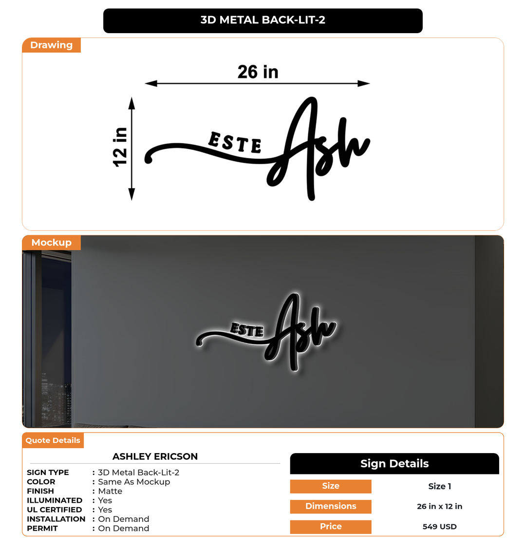 CUSTOM MOCKUP SIGN FOR Ashley ericson