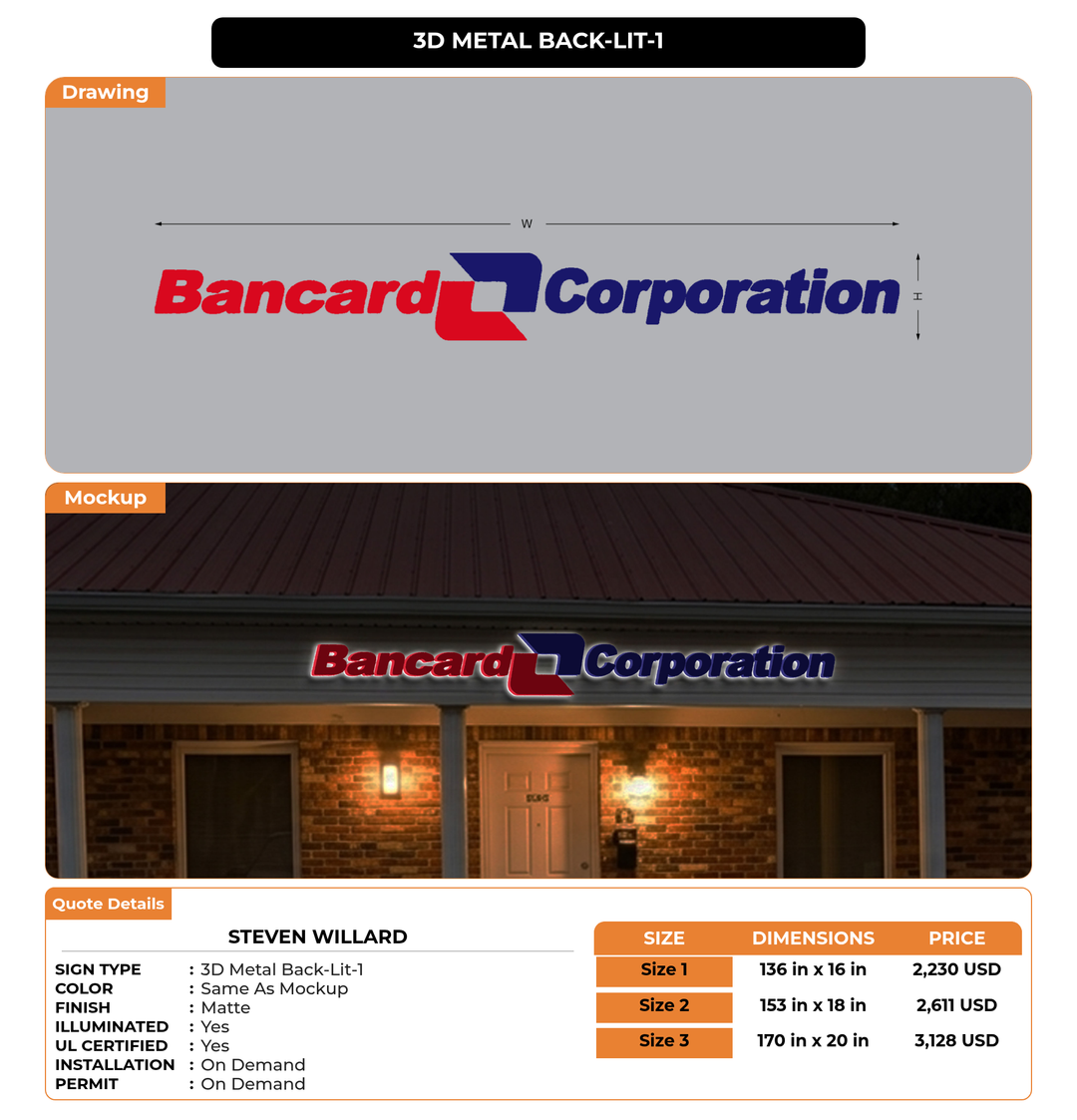 CUSTOM MOCKUP SIGN FOR Steven Willard