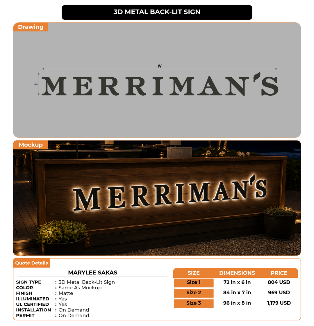 CUSTOM MOCKUP SIGN FOR Marylee Sakas