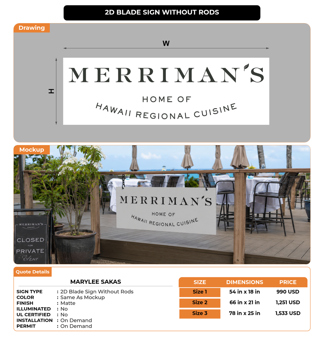 CUSTOM MOCKUP SIGN FOR Marylee Sakas