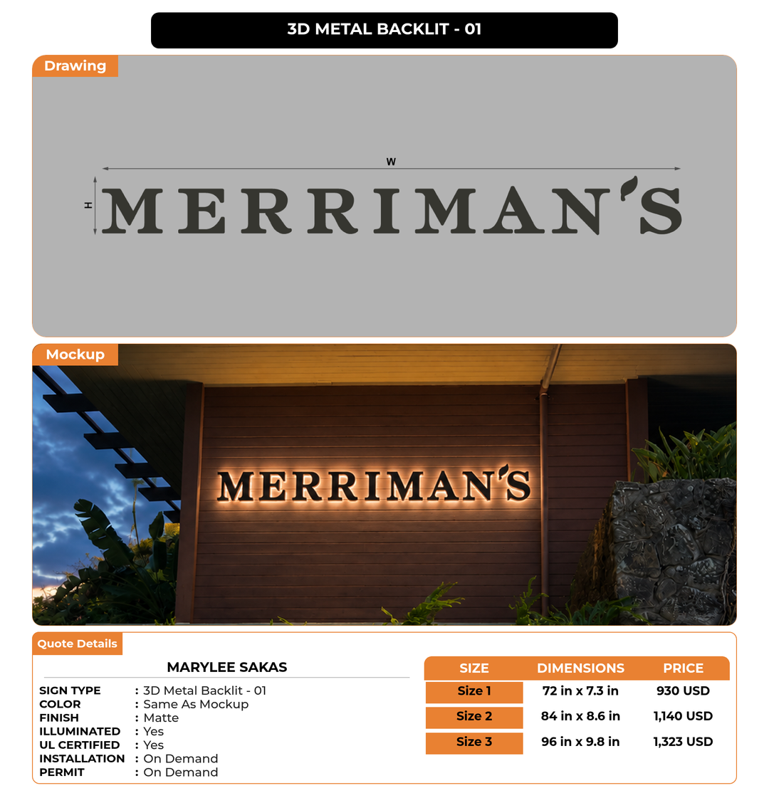 CUSTOM MOCKUP SIGN FOR Marylee Sakas