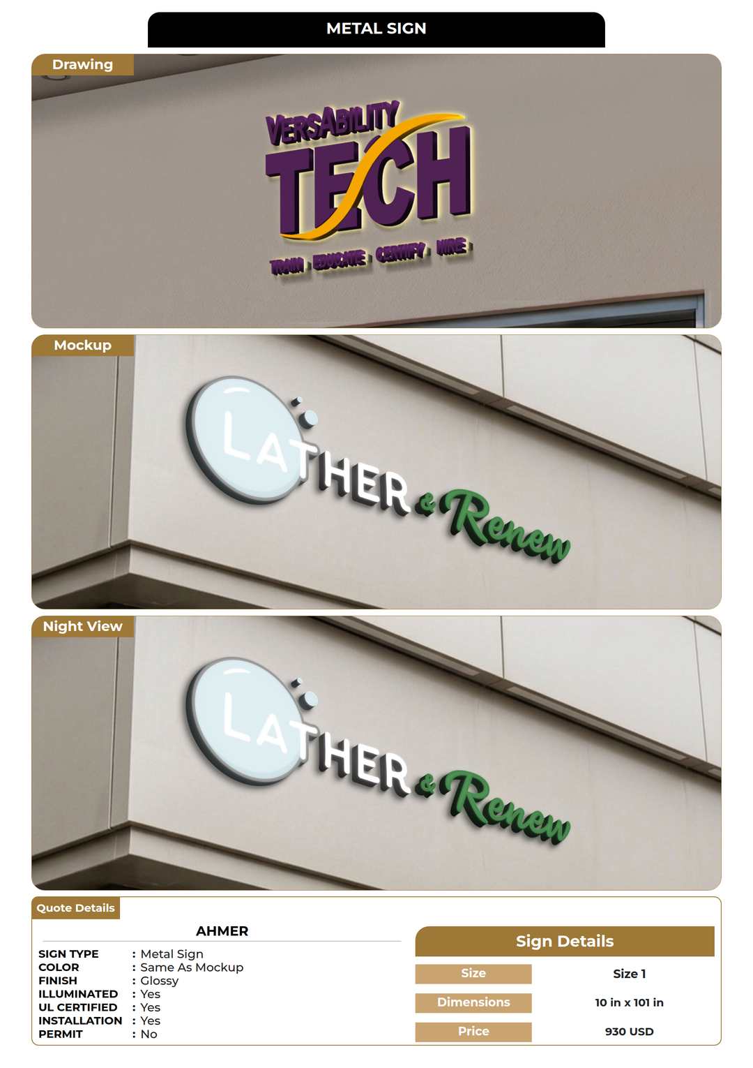 CUSTOM MOCKUP SIGN FOR Ahmer