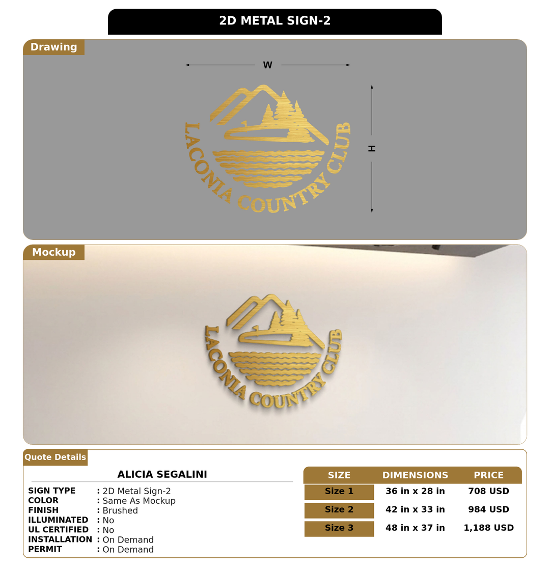 CUSTOM MOCKUP SIGN FOR Alicia Segalini